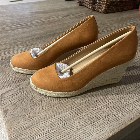 J. Crew Factory Canvas Espadrille Wedges Shoes. New - Picture 4 of 5